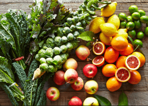 a group of fruits and vegetables on a wood surface Healthy Weight Loss Diets Cardonald