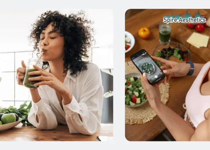 Image of woman looking into her diet and fat freezing Cardonald to improve her health