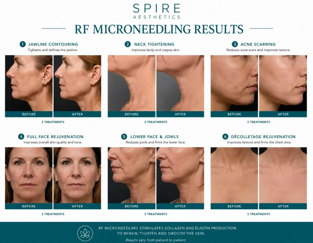 RF Microneedling Skin tightening Cardonald results