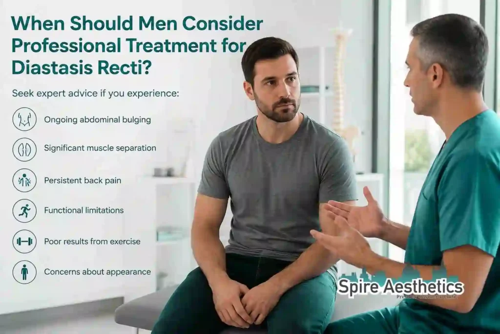 When Should Men Consider Professional Treatment for Diastasis Recti Cardonald?